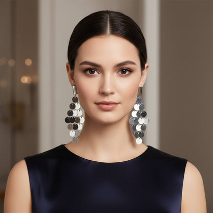 Modern Diamond Sequin Earrings - ZumBuys