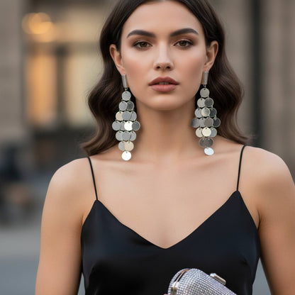 Modern Diamond Sequin Earrings - ZumBuys