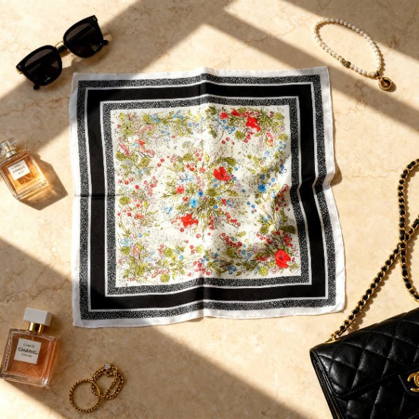 Multi Print Bandana Scarf for Women | Floral & Geometric Chic Lightweight Accessory - ZumBuys