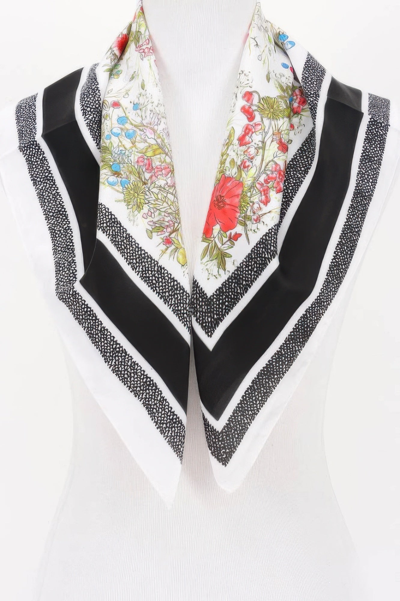 Multi Print Bandana Scarf for Women | Floral & Geometric Chic Lightweight Accessory - ZumBuys