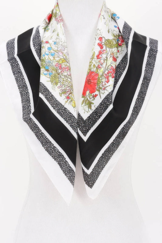 Multi Print Bandana Scarf for Women | Floral & Geometric Chic Lightweight Accessory - ZumBuys