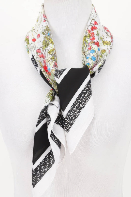Multi Print Bandana Scarf for Women | Floral & Geometric Chic Lightweight Accessory - ZumBuys