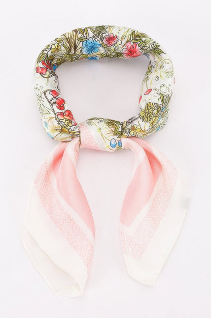 Multi Print Bandana Scarf for Women | Floral & Geometric Chic Lightweight Accessory - ZumBuys