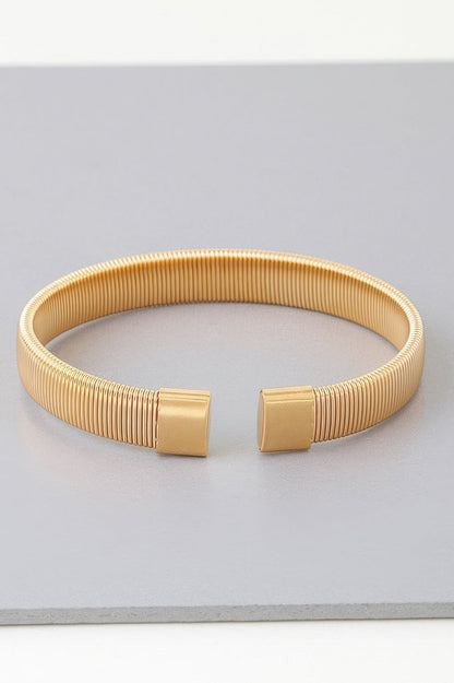 Multi Ribbed Cuff Bracelet - ZumBuys