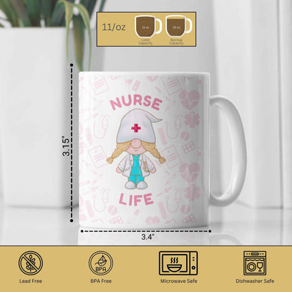 Nurse Life Gnome Mug 11oz - ZumBuys