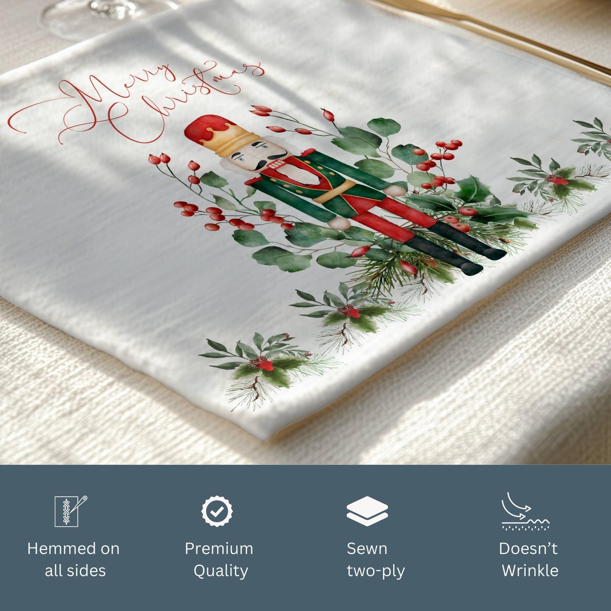 Nutcracker Cheer Placemat, 2pc - ZumBuys