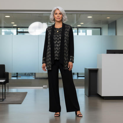 Nylon Foil Sequin Contrast Jacket - ZumBuys