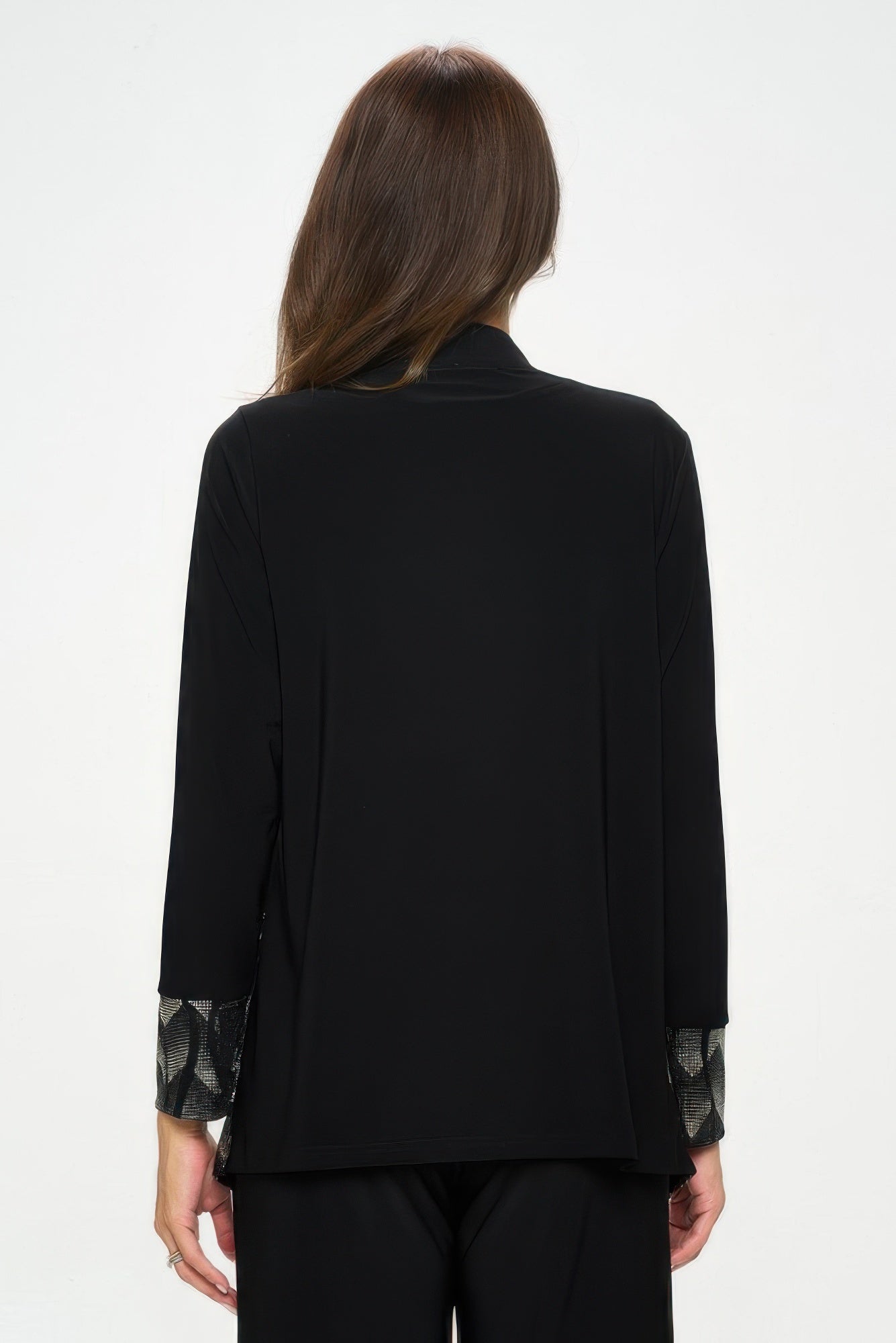 Nylon Foil Sequin Contrast Jacket - ZumBuys