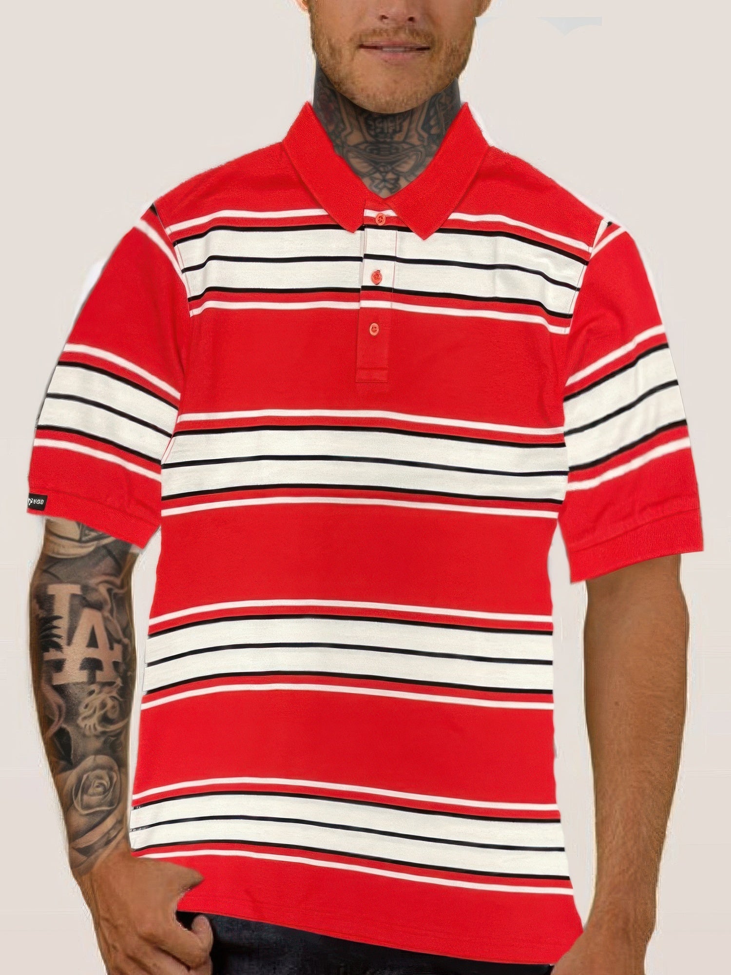 Old School Striped Pique Polo Shirt - ZumBuys