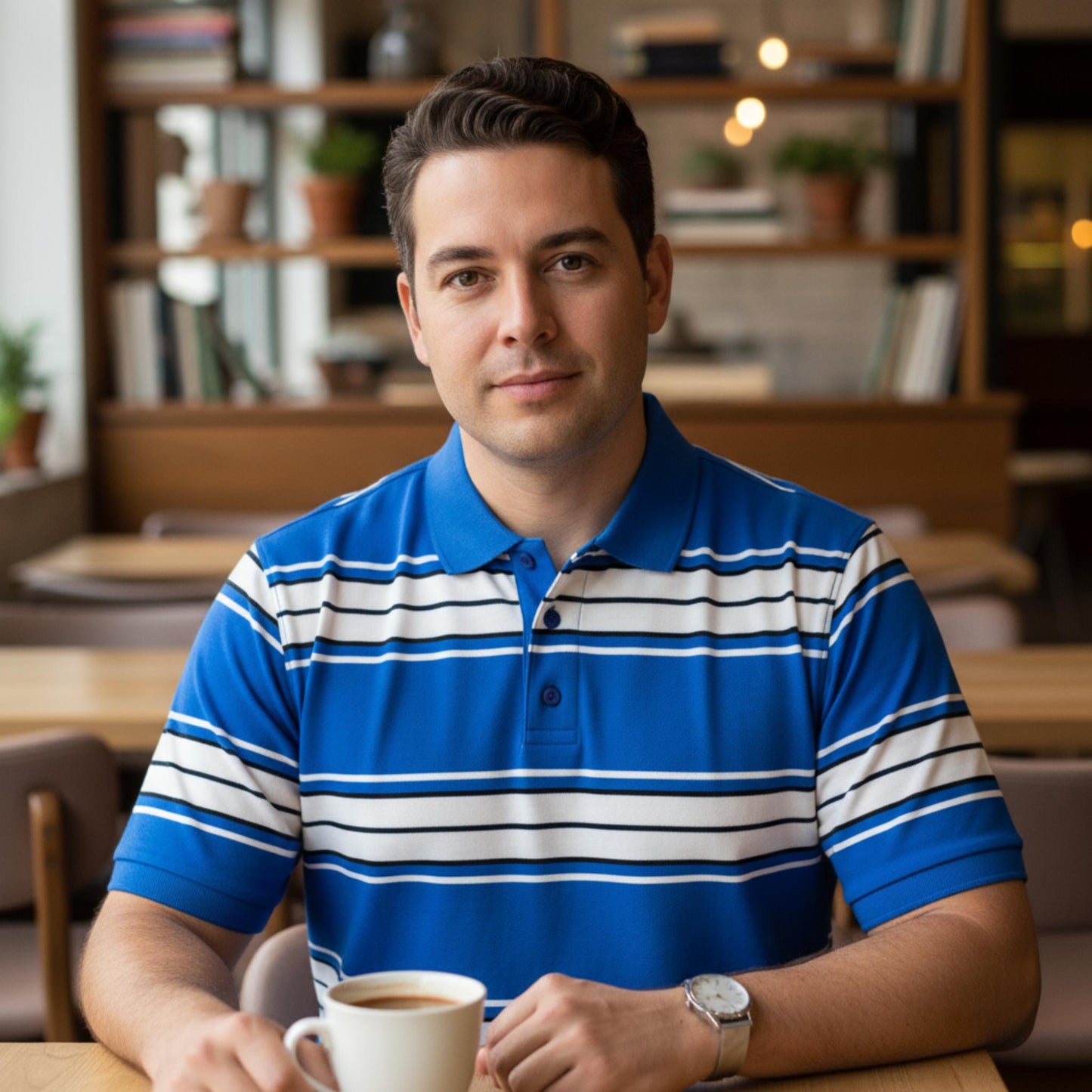 Old School Striped Pique Polo Shirt - ZumBuys