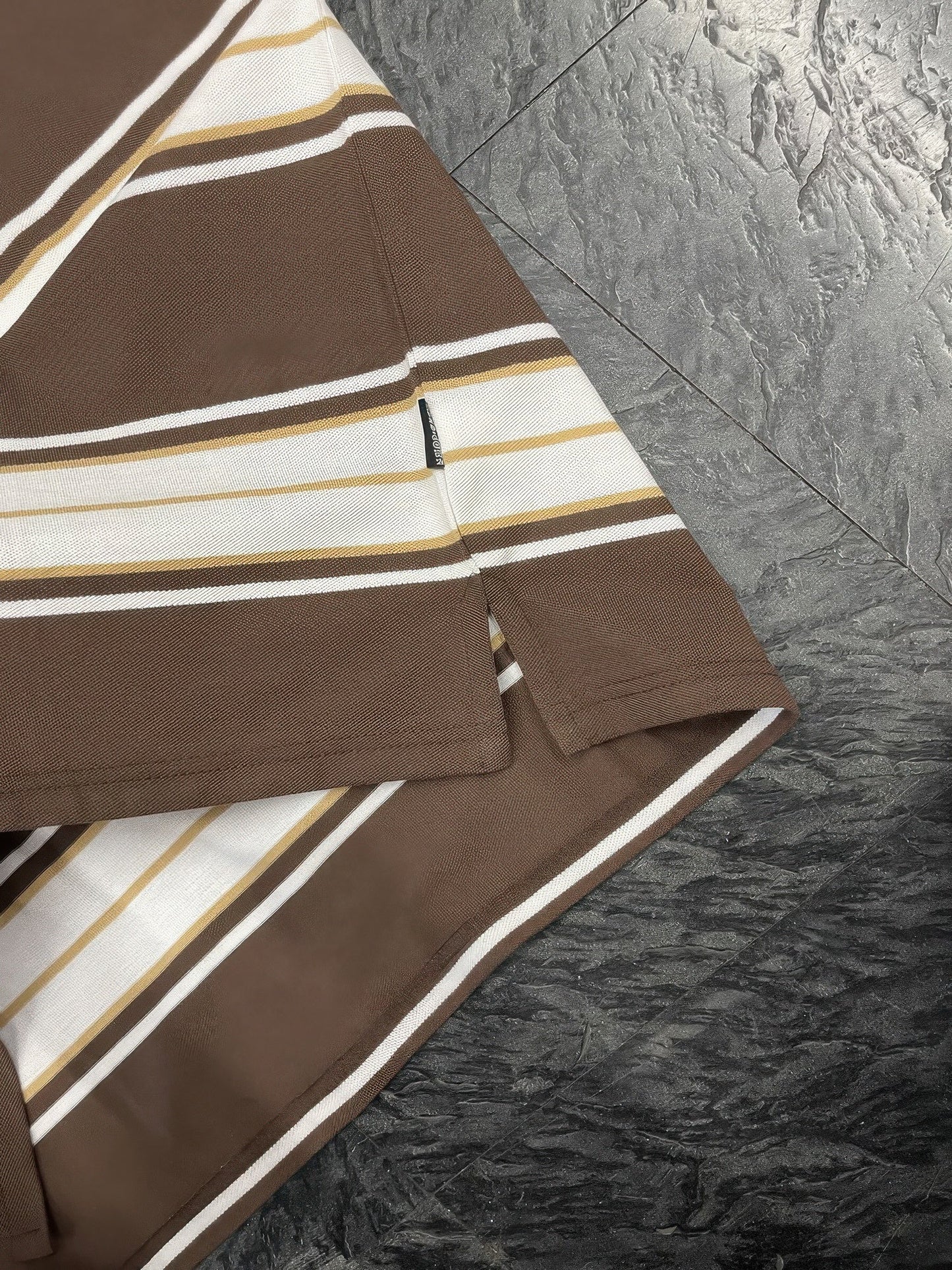 Old School Striped Pique Polo Shirt - ZumBuys