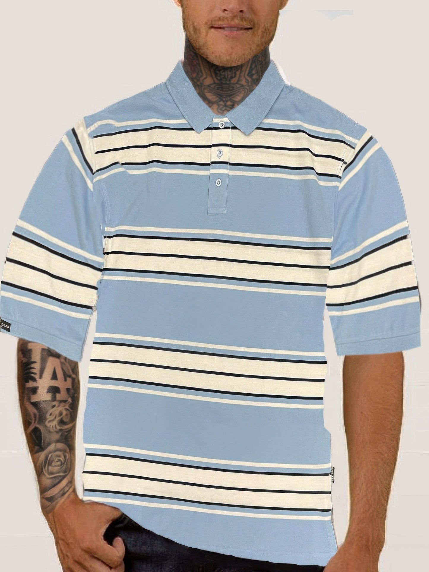 Old School Striped Pique Polo Shirt - ZumBuys