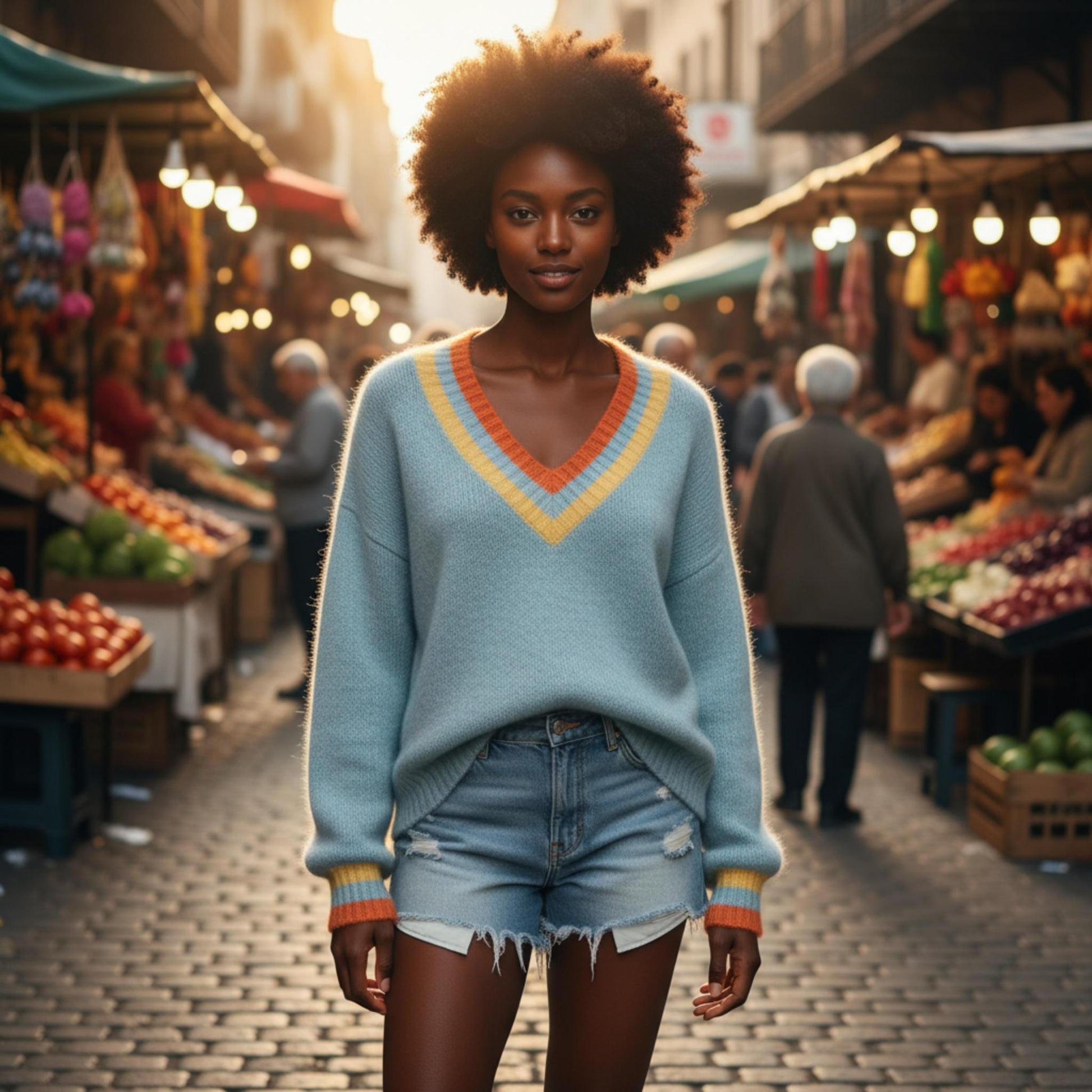 Overlap V Neck Sweater - ZumBuys