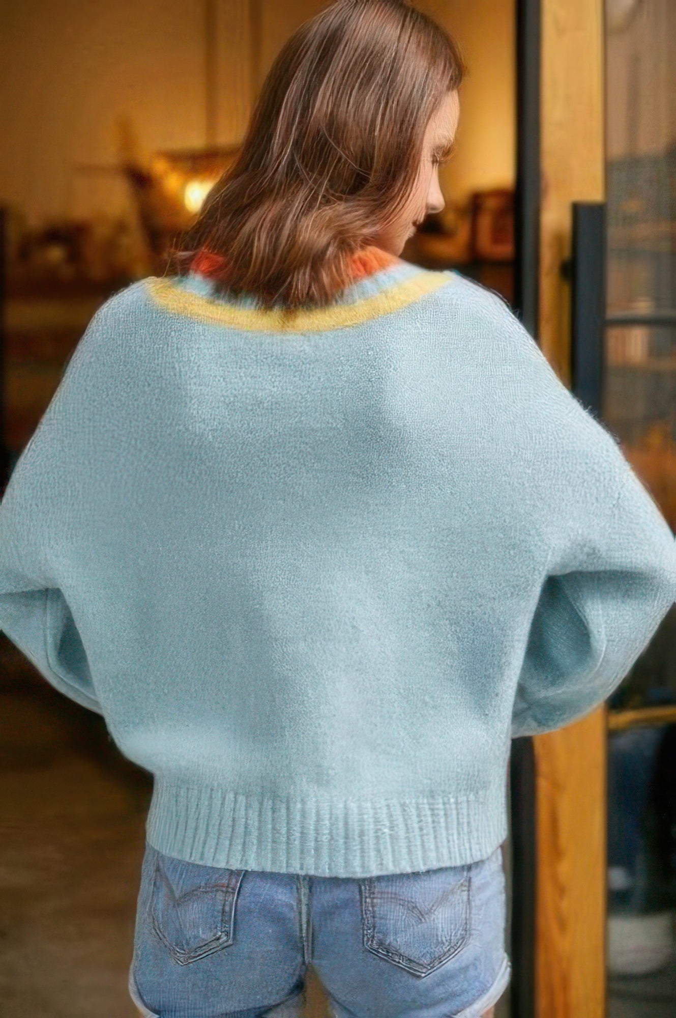 Overlap V Neck Sweater - ZumBuys