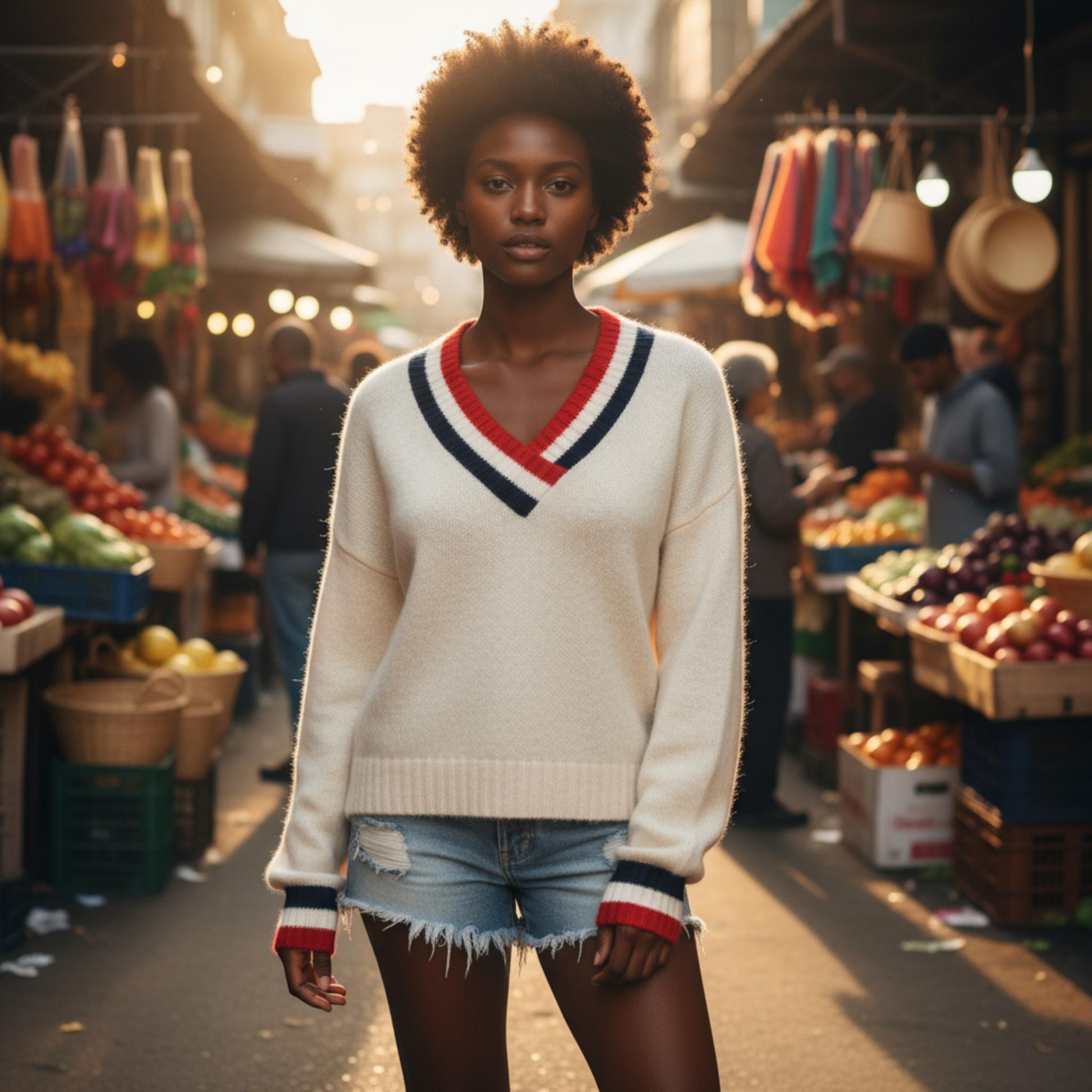 Overlap V Neck Sweater - ZumBuys