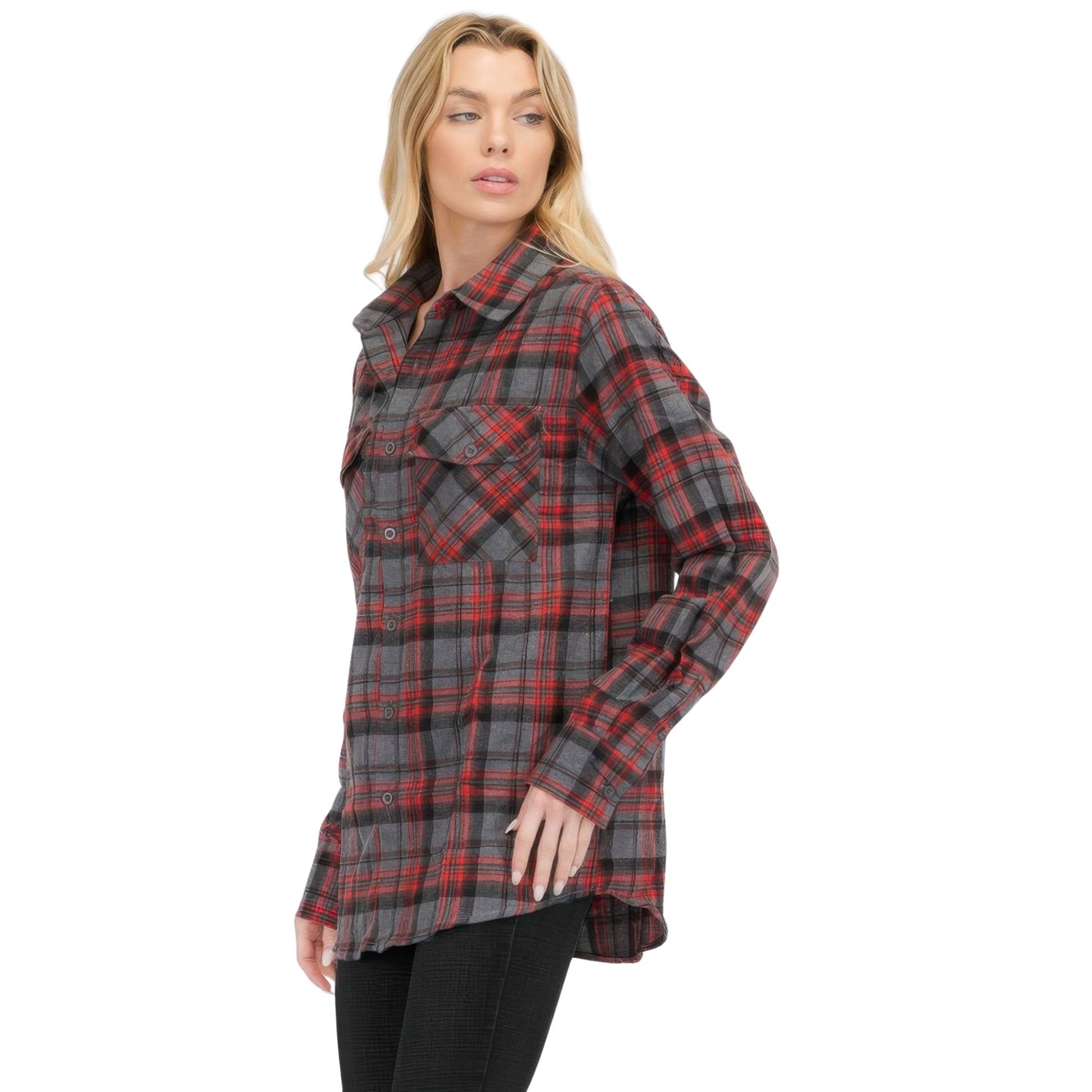 Oversized Plaid Flannel - ZumBuys