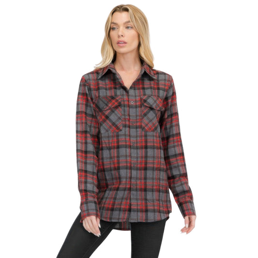 Oversized Plaid Flannel - ZumBuys