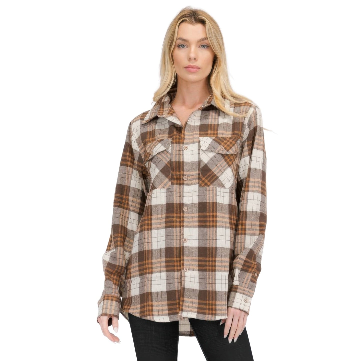 Oversized Plaid Flannel - ZumBuys