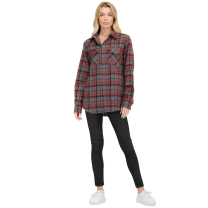 Oversized Plaid Flannel - ZumBuys