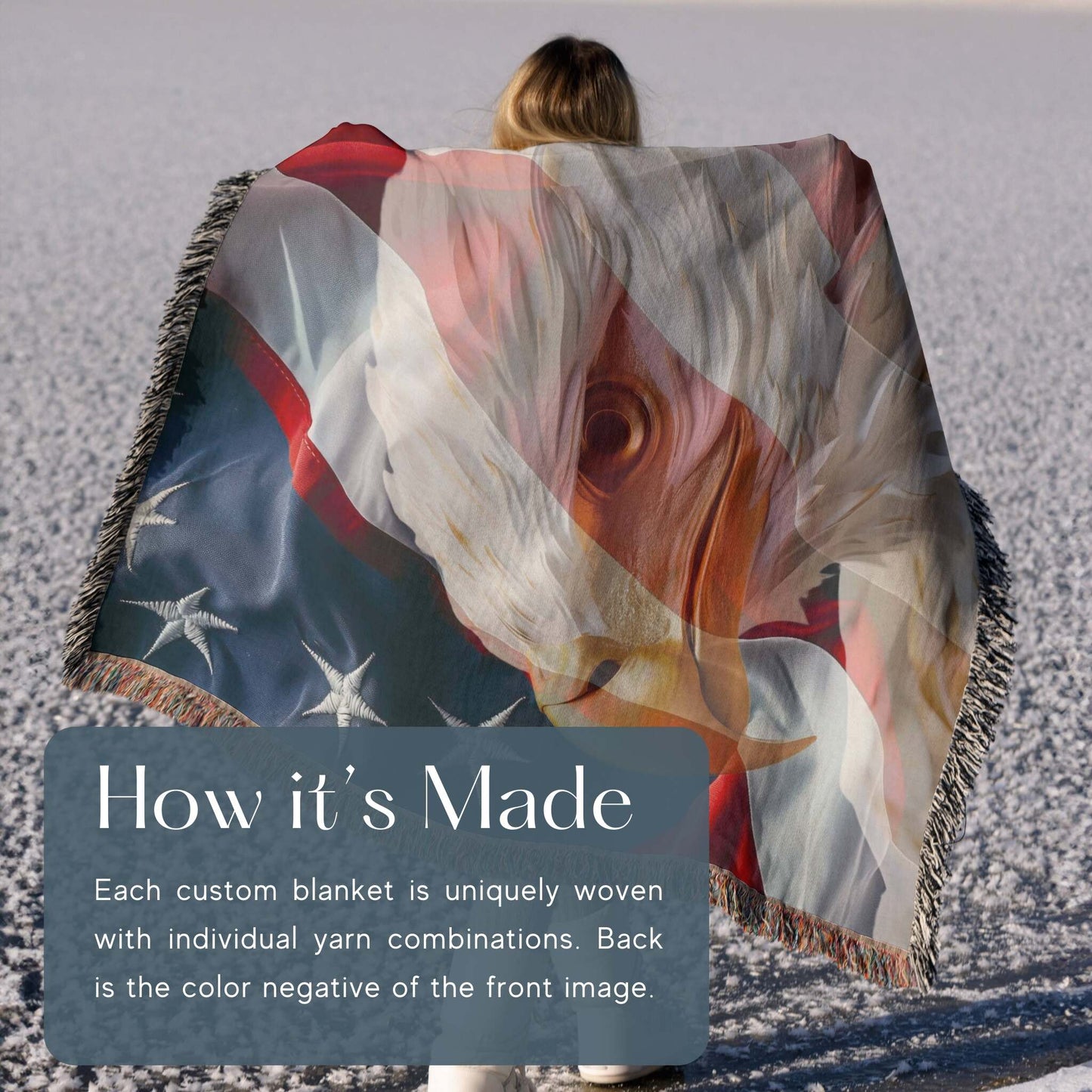 Patriotic Eagle Woven Blankets - ZumBuys