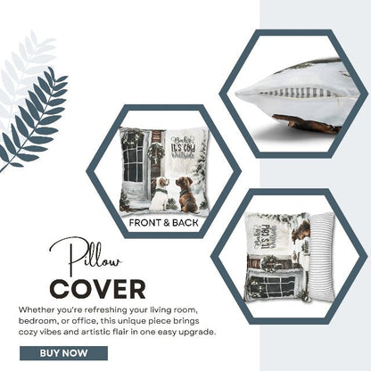 Paw - sitive Winter Friends Square Pillow Cover - ZumBuys