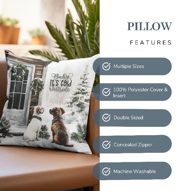 Paw - sitive Winter Friends Square Pillow - ZumBuys