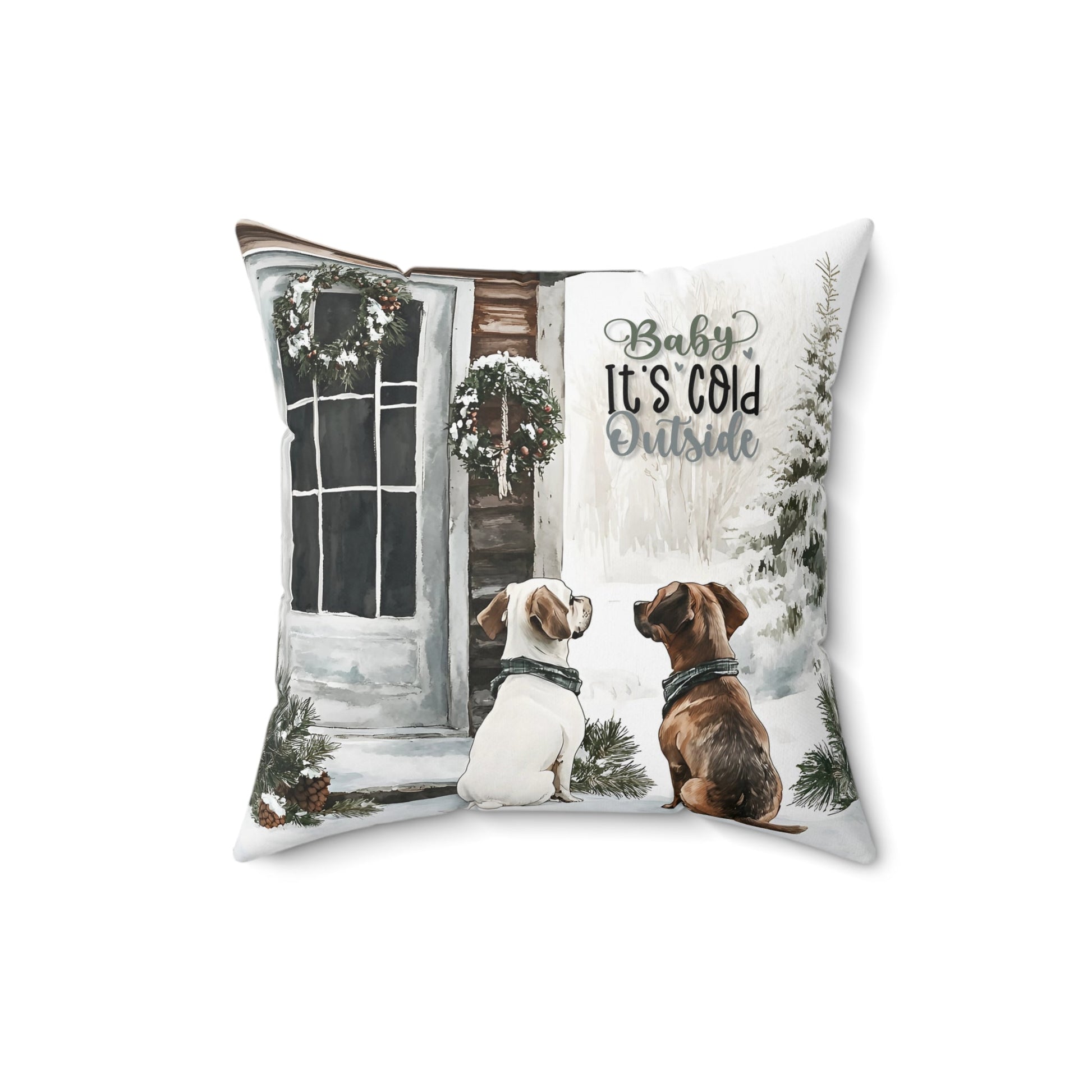 Paw - sitive Winter Friends Square Pillow - ZumBuys