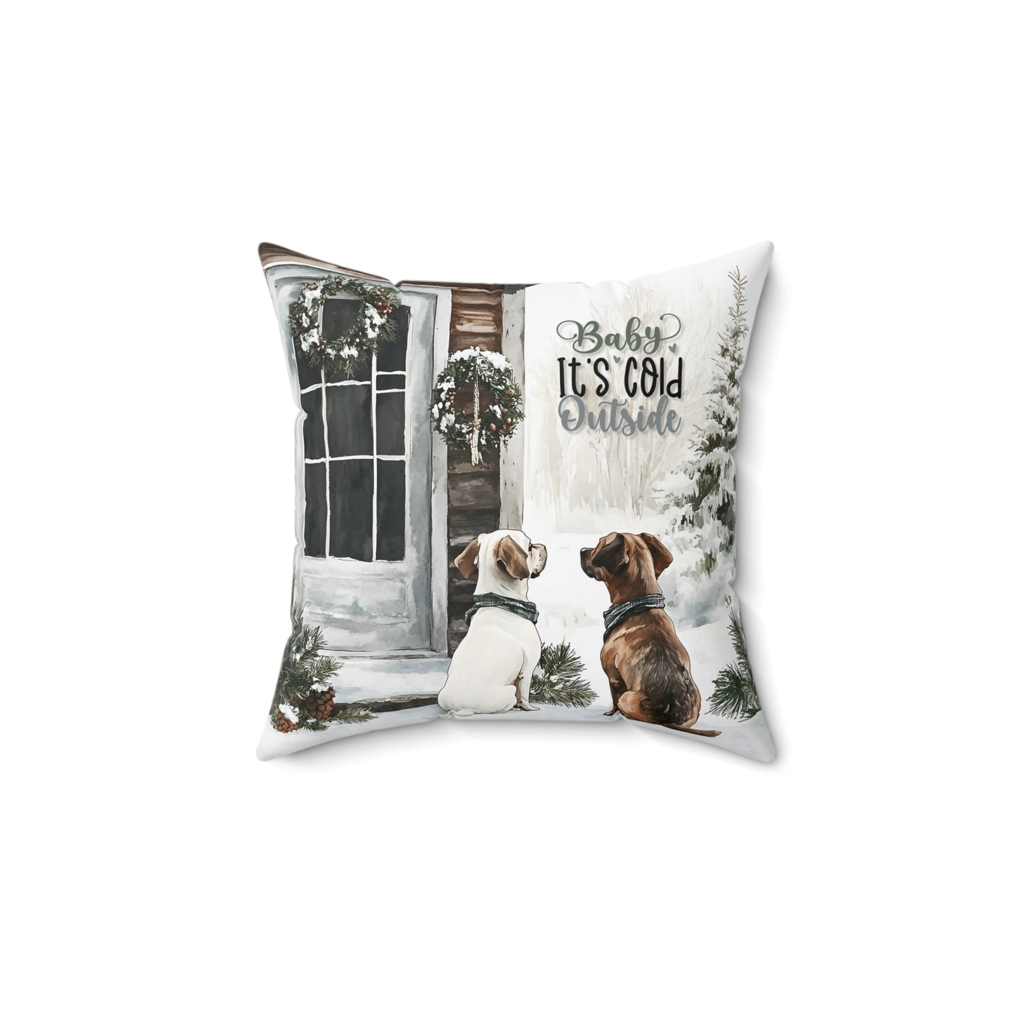 Paw - sitive Winter Friends Square Pillow - ZumBuys