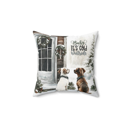 Paw - sitive Winter Friends Square Pillow - ZumBuys