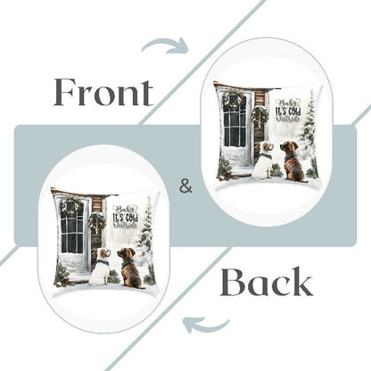 Paw - sitive Winter Friends Square Pillow - ZumBuys