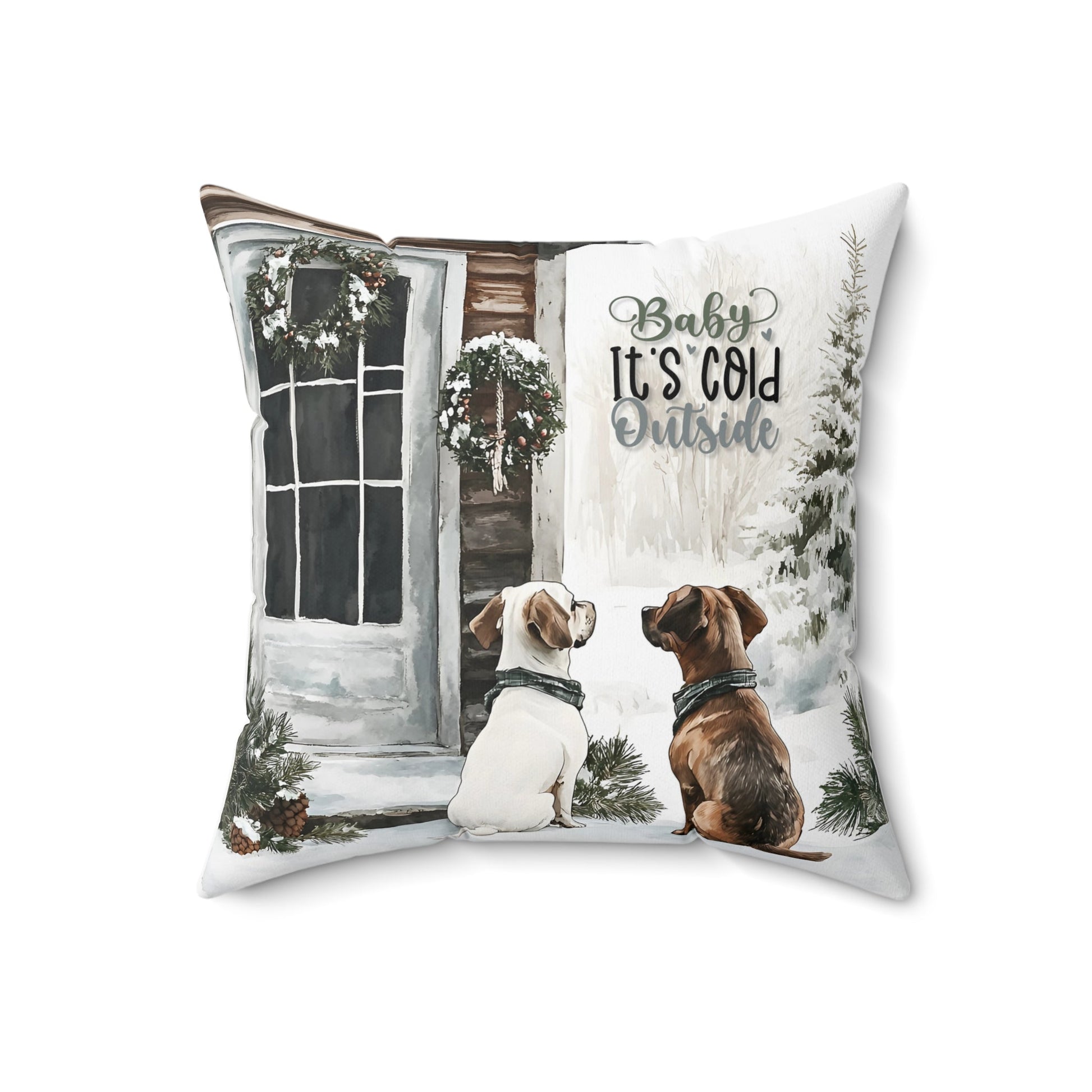 Paw - sitive Winter Friends Square Pillow - ZumBuys