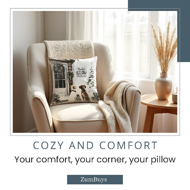 Paw - sitive Winter Friends Square Pillow - ZumBuys