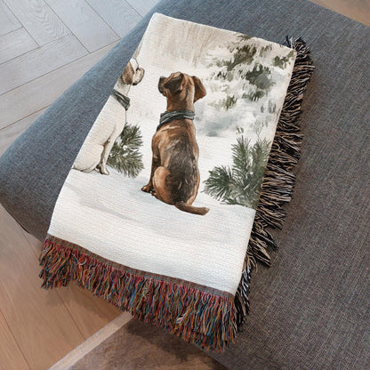 Paw - sitive Winter Friends Woven Blankets - ZumBuys