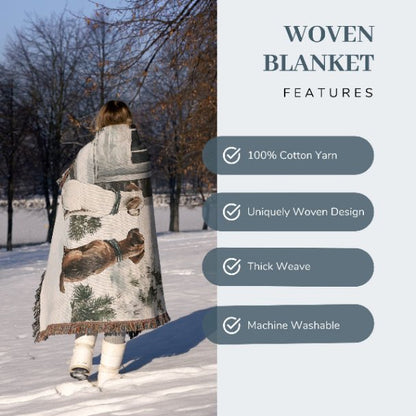 Paw - sitive Winter Friends Woven Blankets - ZumBuys