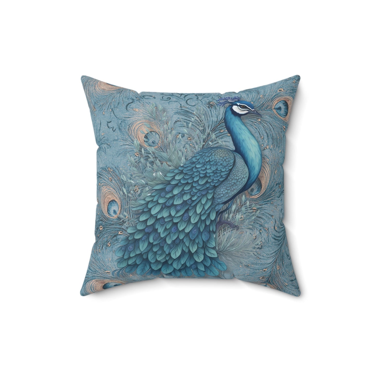 Peacock Dreams Square Pillow - ZumBuys