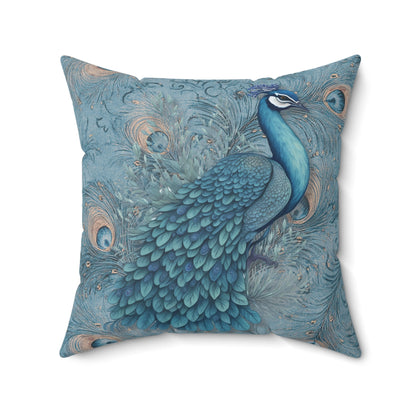 Peacock Dreams Square Pillow - ZumBuys
