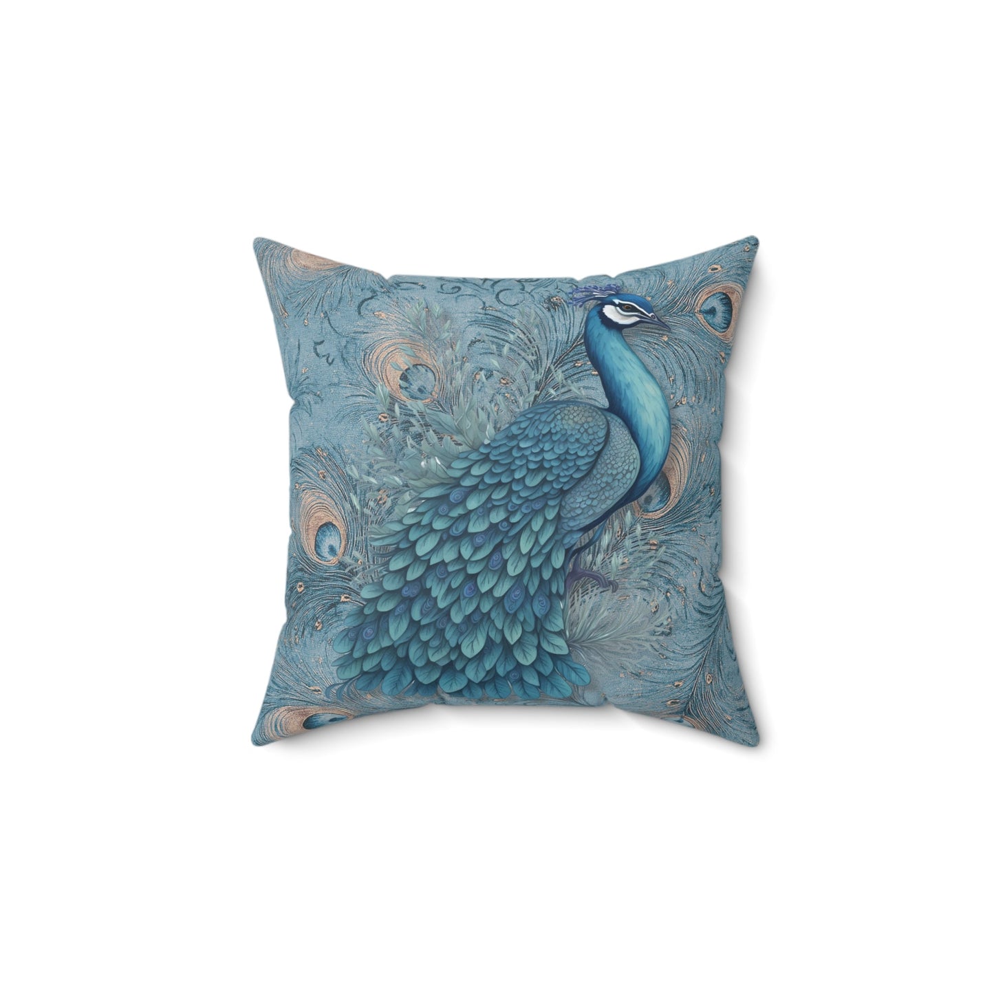 Peacock Dreams Square Pillow - ZumBuys