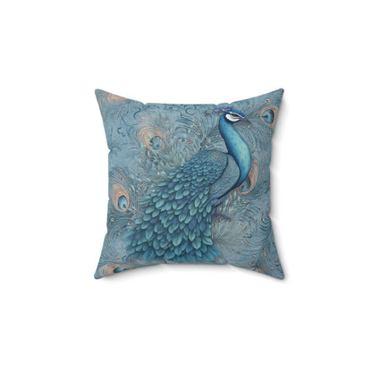Peacock Dreams Square Pillow - ZumBuys
