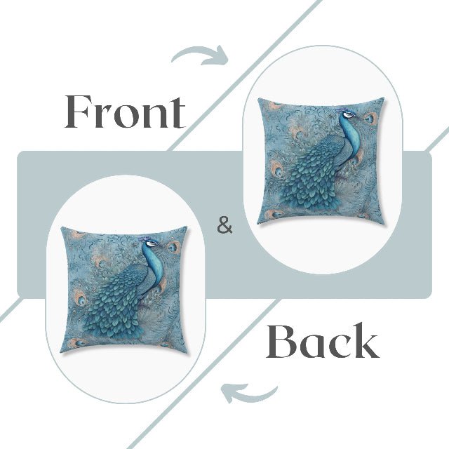 Peacock Dreams Square Pillow - ZumBuys