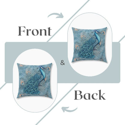Peacock Dreams Square Pillow - ZumBuys