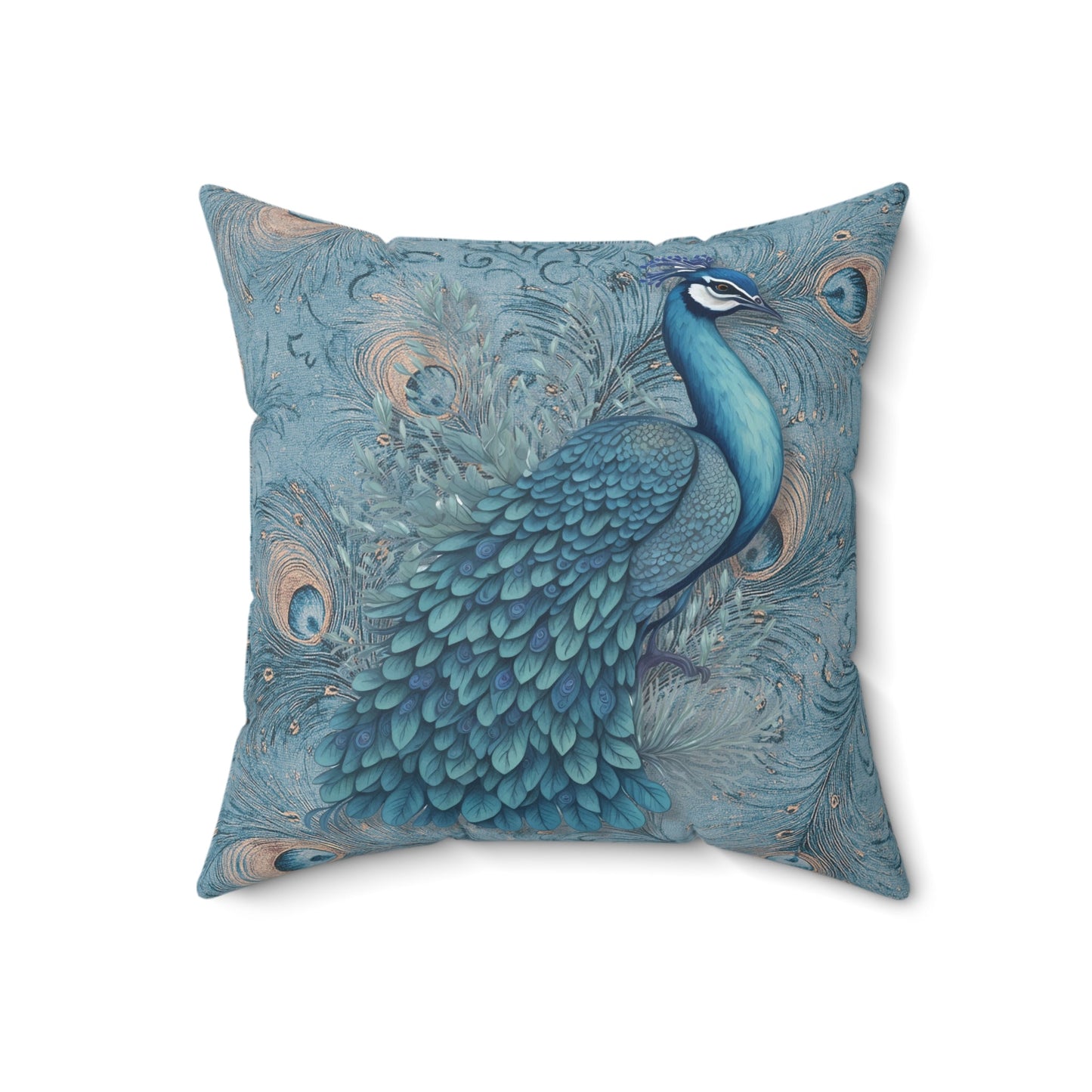 Peacock Dreams Square Pillow - ZumBuys
