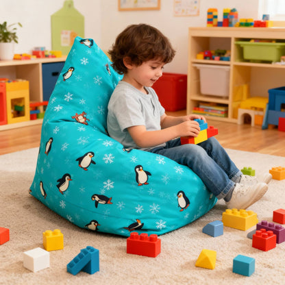 Penguins on Ice Bean Bag Chair Cover - ZumBuys