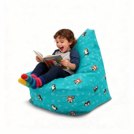 Penguins on Ice Bean Bag Chair Cover - ZumBuys