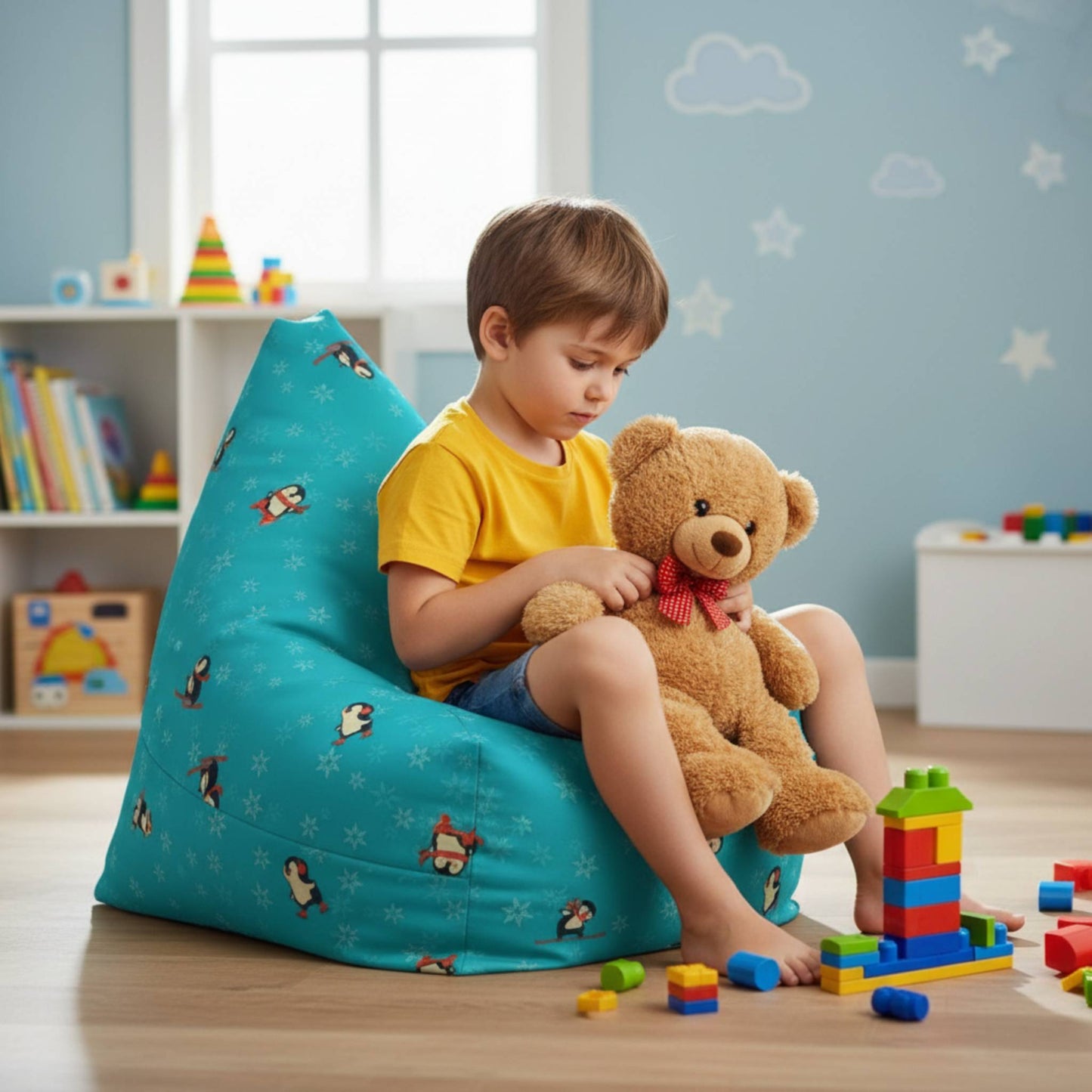 Penguins on Ice Bean Bag Chair Cover - ZumBuys