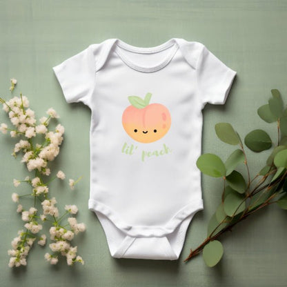 Petite Peach Infant Fine Jersey Bodysuit - ZumBuys