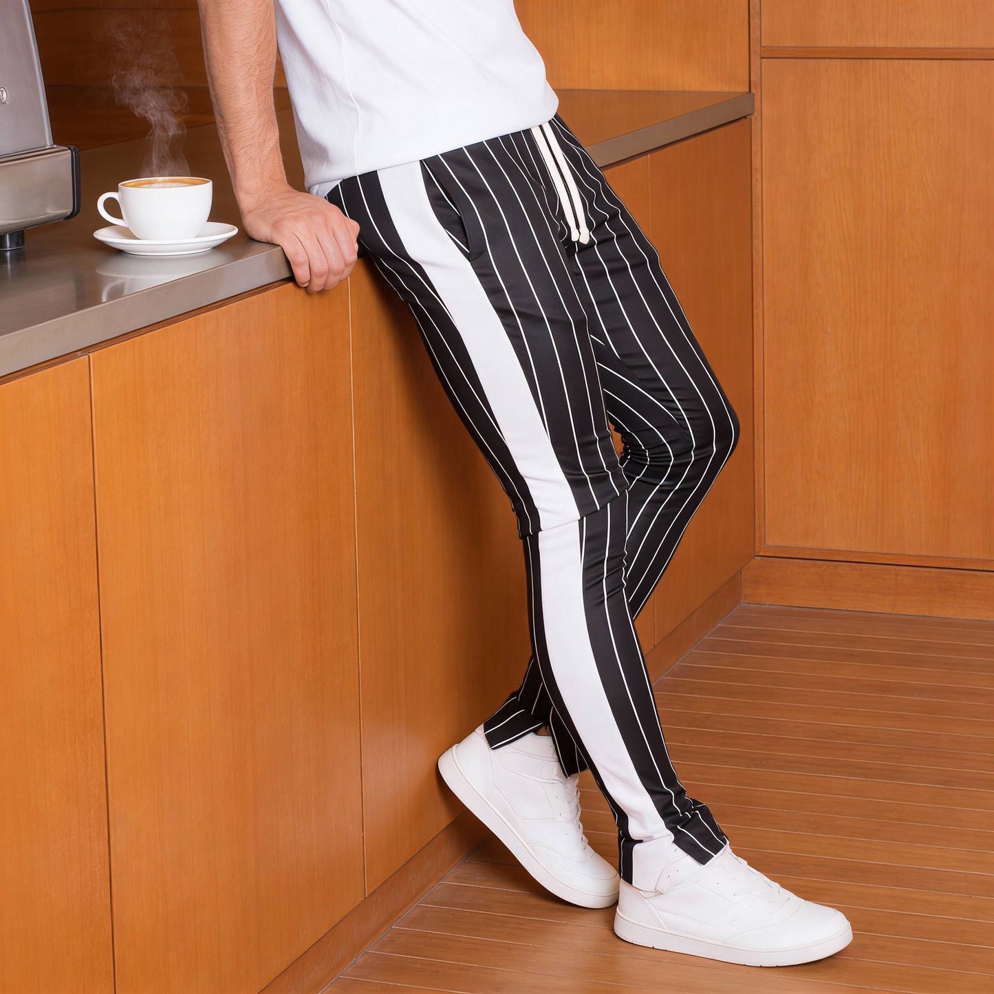 Pin Stripe Track Pants - ZumBuys