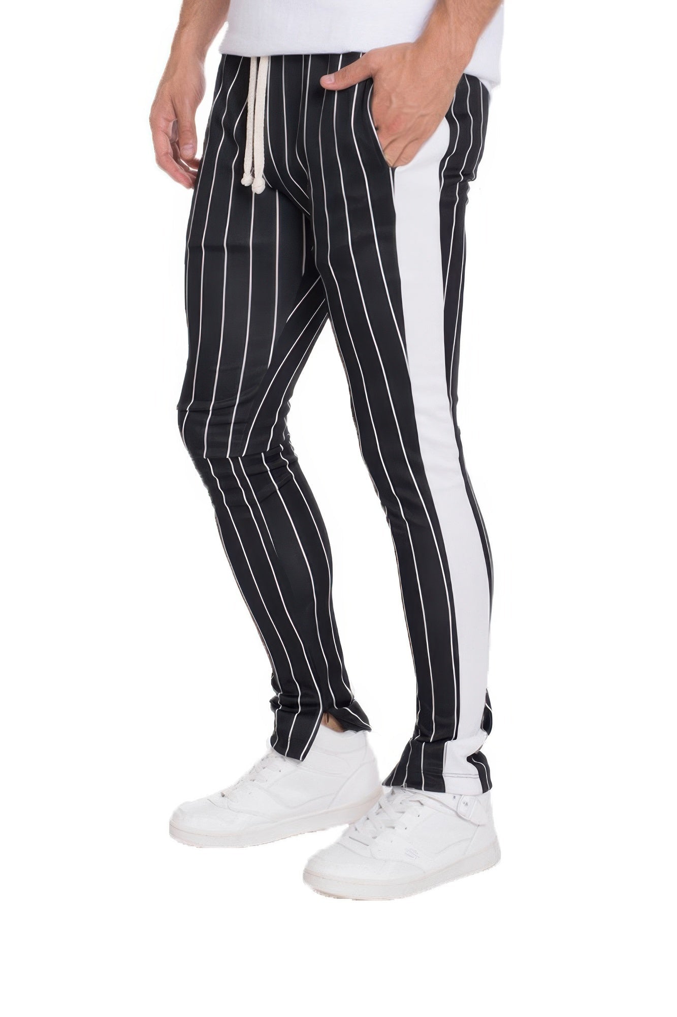 Pin Stripe Track Pants - ZumBuys