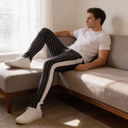 Pin Stripe Track Pants - ZumBuys