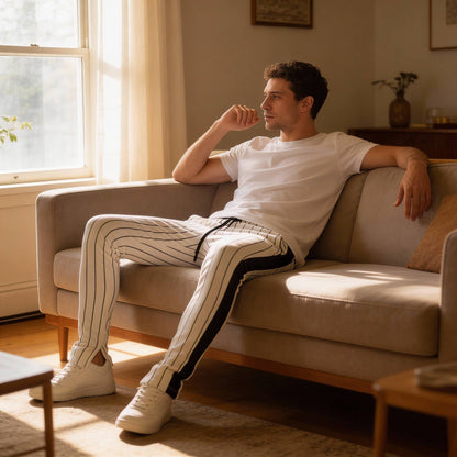 Pin Stripe Track Pants - ZumBuys