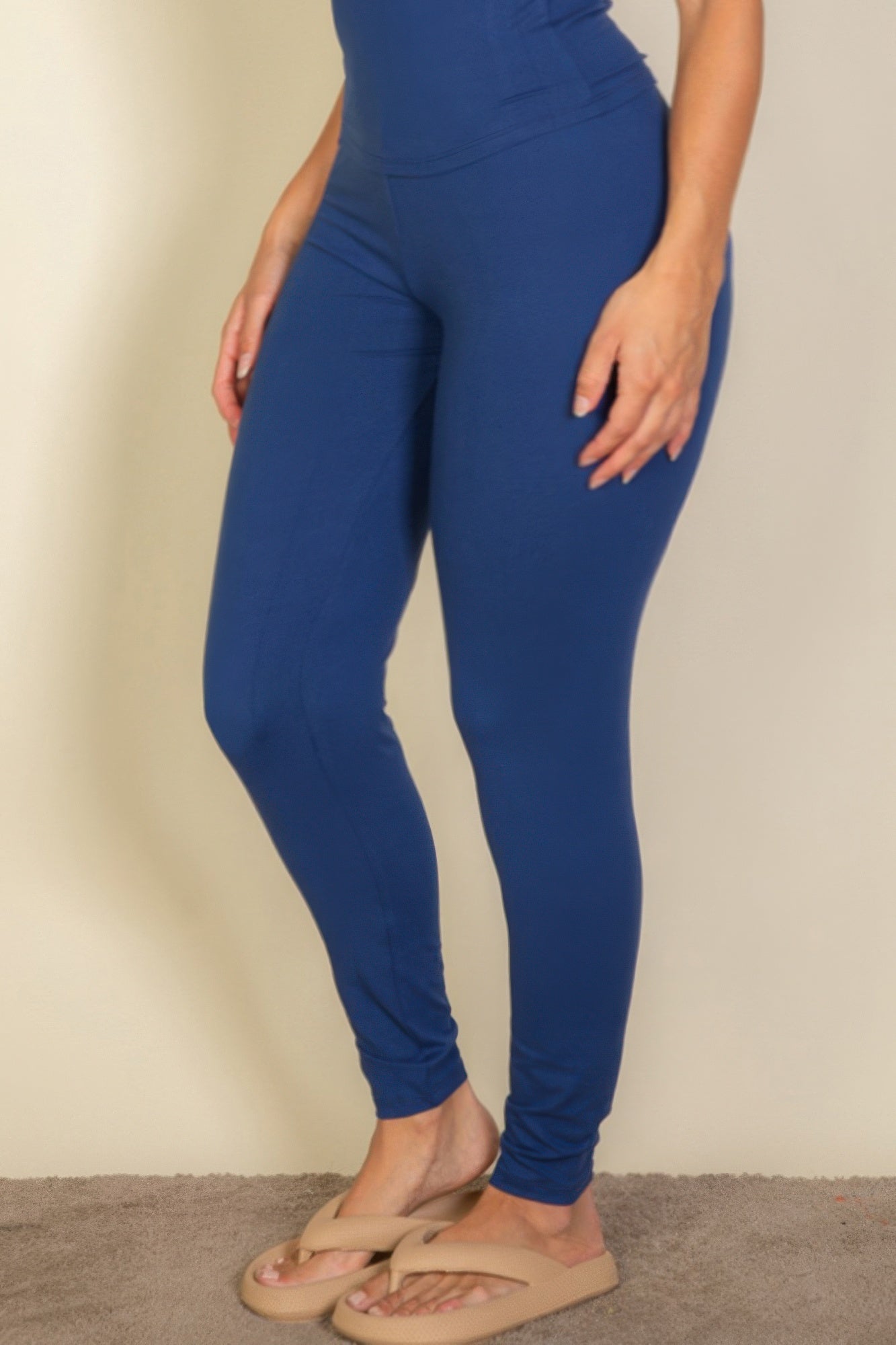 Plus Basic Solid Leggings - ZumBuys